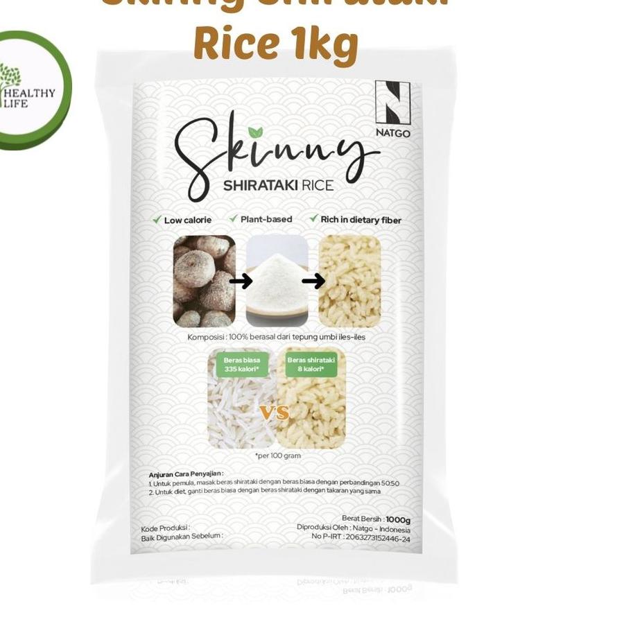 

Skinny Shirataki Rice Skinny Beras Shirataki 1000gr Cocok Untuk Diet ダ