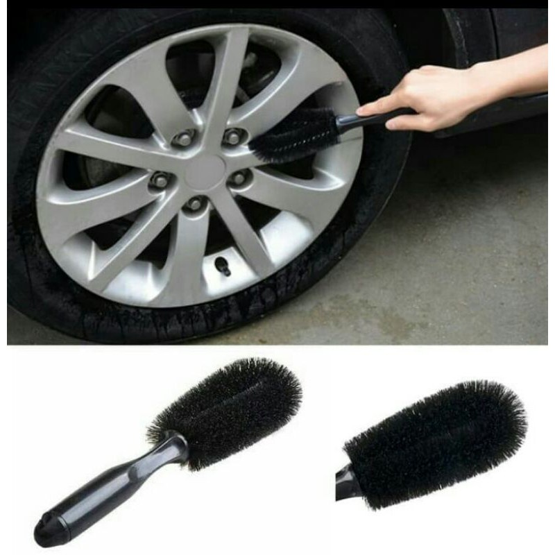 [BISA COD] Sikat Velg Pembersih Velg Pelek Ban Mobil Motor Wheel Brush Bulu Halus Anti lecet Fender Kolong Rim