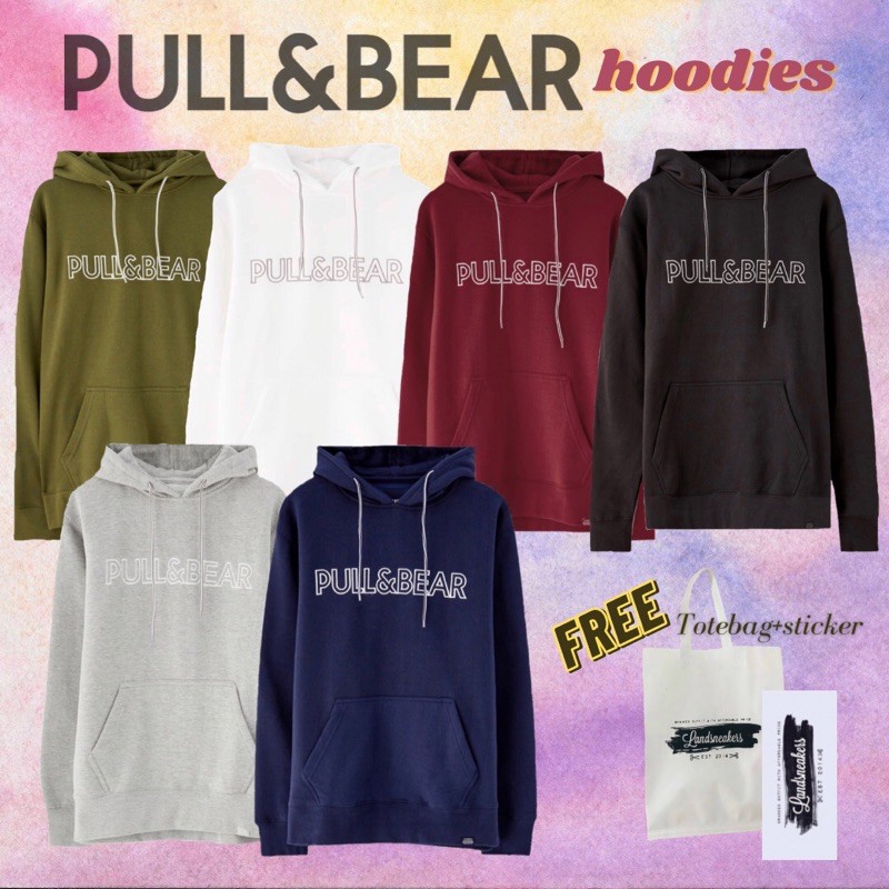 PULL AND BEAR LOGO HOODIE 100% ORIGINAL (COD) TERMURAH