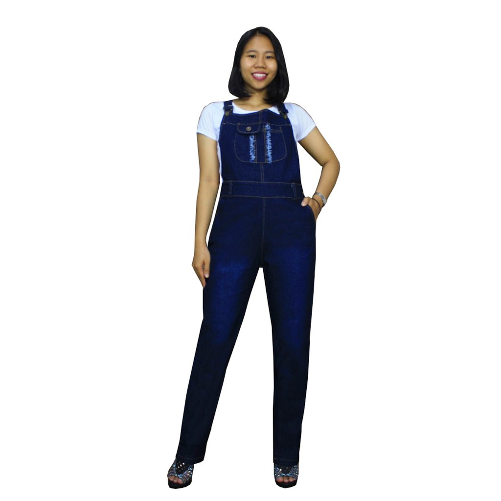 Overall Jeans Celsi Celana Panjang Casual Jumpsuit Wanita