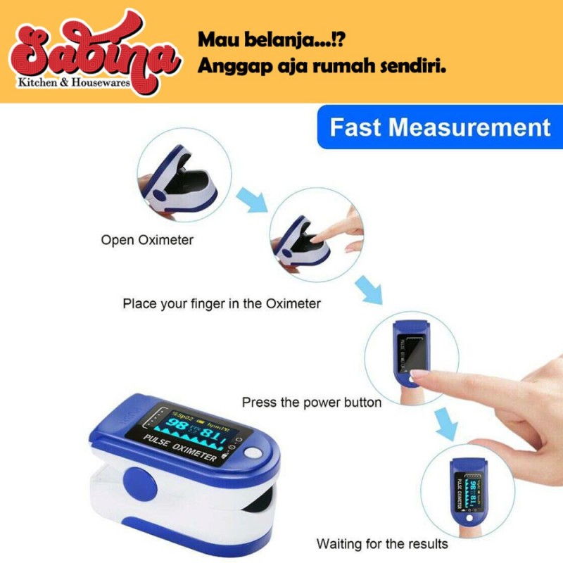 Alat Pengukur Detak Jantung Kadar Oksigen Oximeter ABCMASK