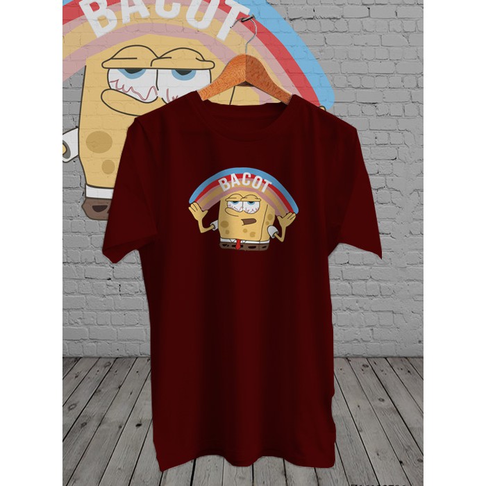 KAOS DISTRO DIGITAL PRINT SPONGEBOB BACOT