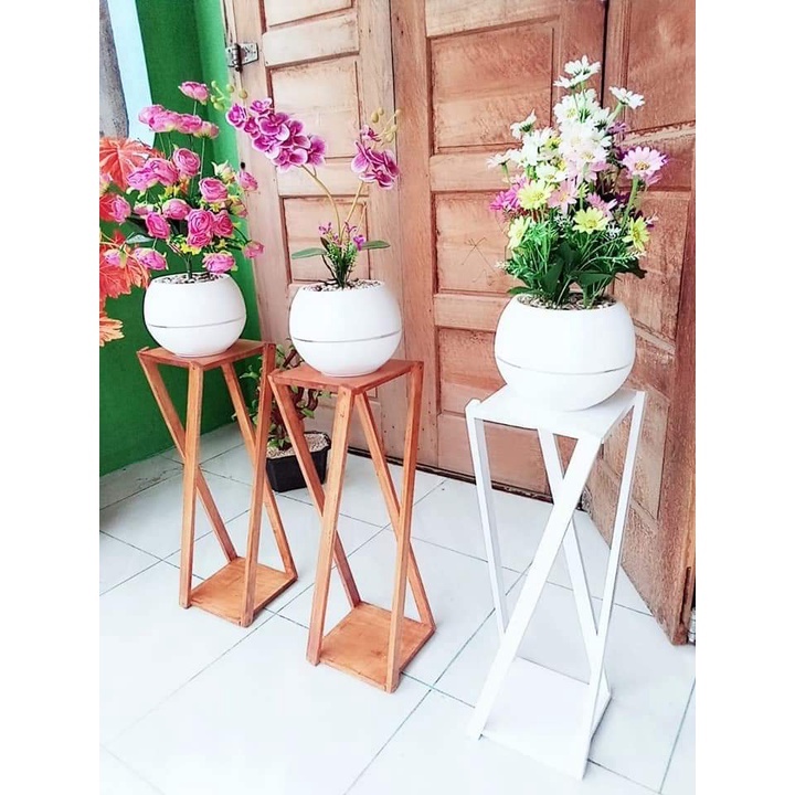 RAK BUNGA KAYU TANAMAN SESUAI MODEL MINIMALIS hiasan ruang tamu MURAH