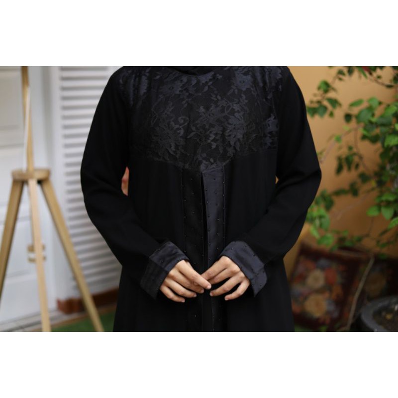 GALLERY EXCLUSIVE ABAYA HITAM GAMIS TURKEY 01 CANTIK DEWASA KOMBINASI RENDA GAMIS MUSLIM WANITA Turki