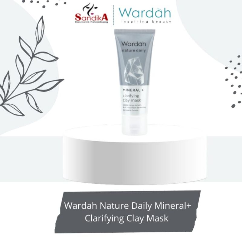 Wardah nature daily Mineral + clarifying clay Mask / masker wajah 60 ML