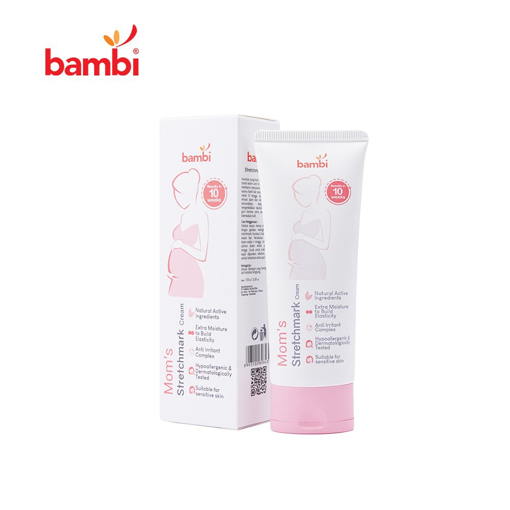 BAMBI Baby Mom's Stretchmark Cream 100ml | Cream Memudarkan Strechmark