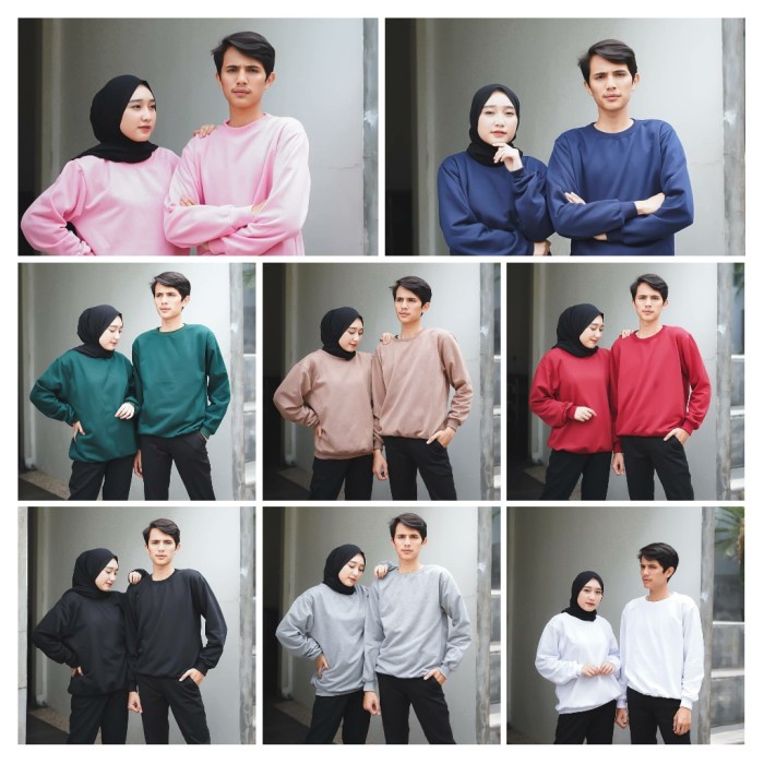 SWEATER_ID Basic Sweater Crewneck All Color Gramasi 240 Polos Unisex