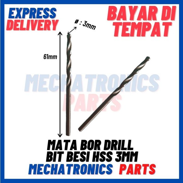 [PAS-9587] MATA BOR DRILL BIT BESI HSS 3MM