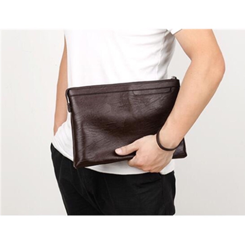 [ORIGINAL] 1089 Junzidaishu Dompet Clutch Kulit Import Pria Fashion Handbag Men's Folder Bag 1089