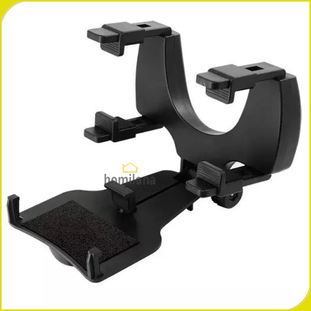 Rear Mirror Smartphone Mount Car Holder - Zensime C-001 - Black