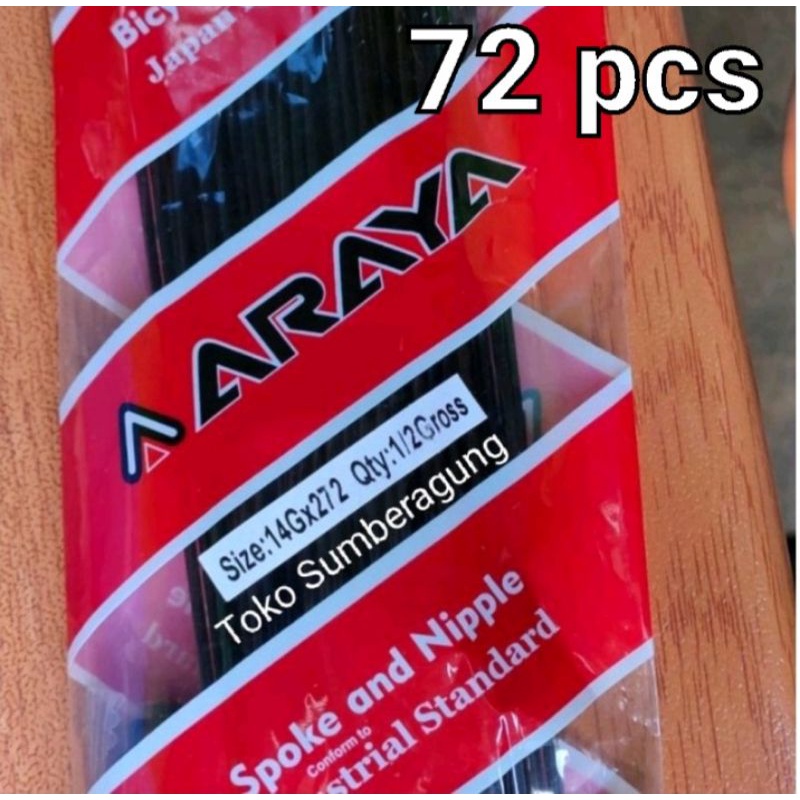 Ruji Jari2 Spoke Sepeda Fixie Roadbike 700C STAINLES  warna hitam RUJI FIXIE STAINLES HITAM Ruji 272