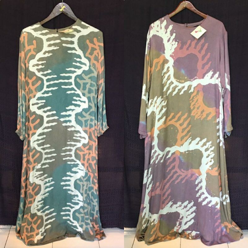 Floria Dress by Dian Pelangi TERBARU Busana Muslim Batik Tie Dye Silk Rayon Wanita Casual Formal