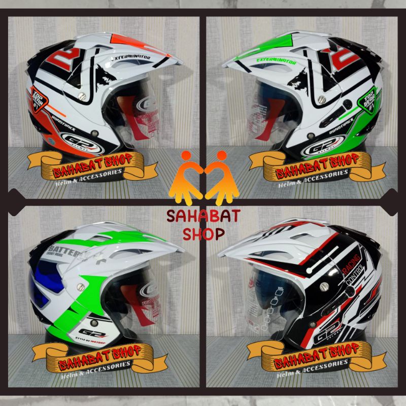 HELM G2 EXTERMINATOR VARIAN MOTIF | DOUBLE VISOR | HELM SNI