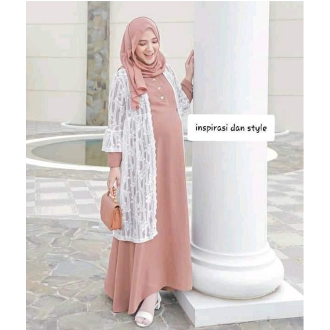 Gamis Outer Brokat Shopee Indonesia