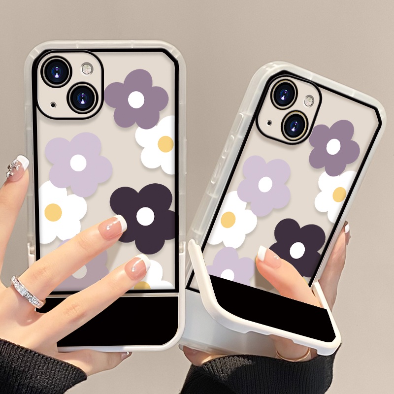 Soft Case TPU Transparan Shockproof Motif Bunga Untuk iPhone 13 12 11 Pro X XR XS Max SE 2020 6 6S 7 8 Plus