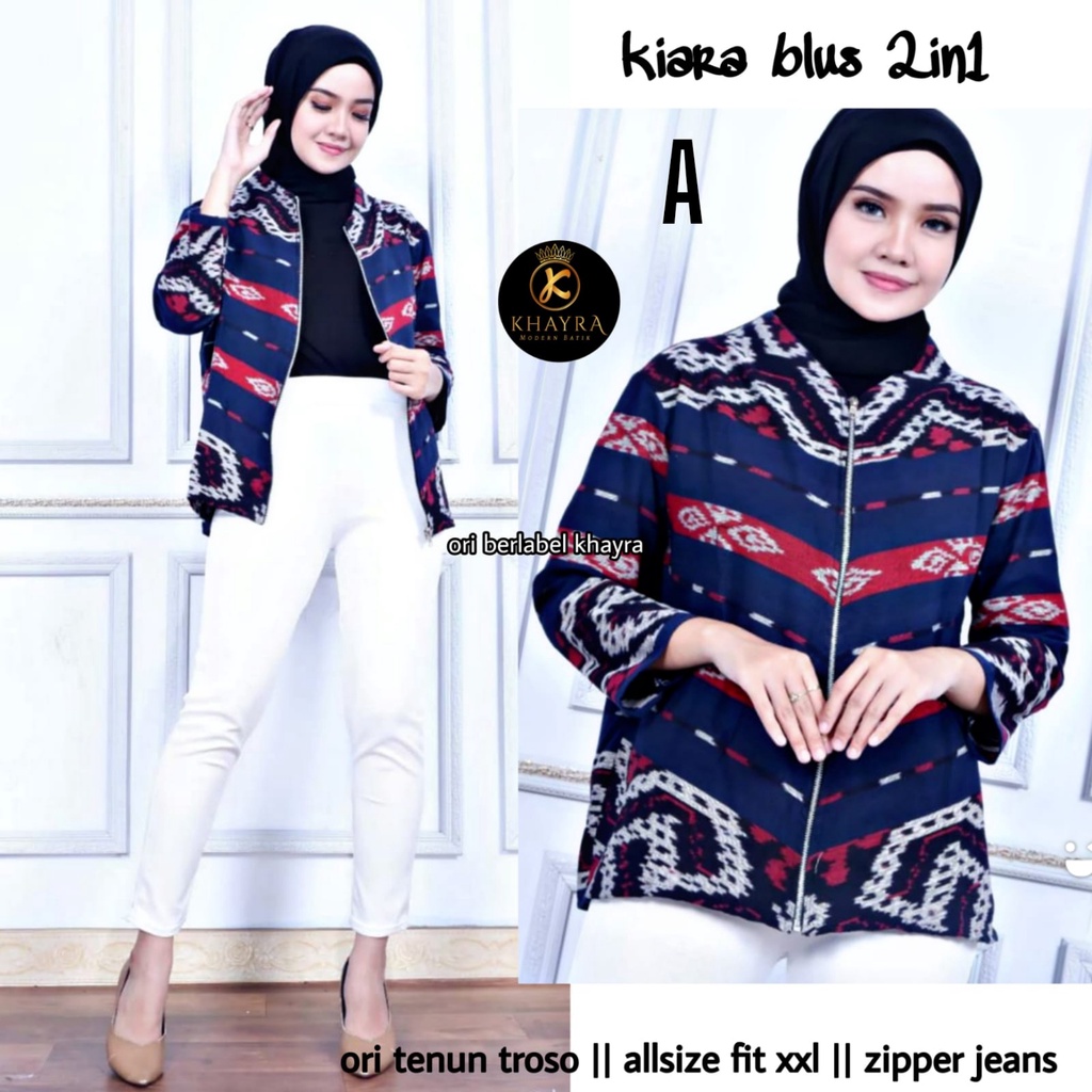 Kiara blus 2 in 1 ori tenun troso