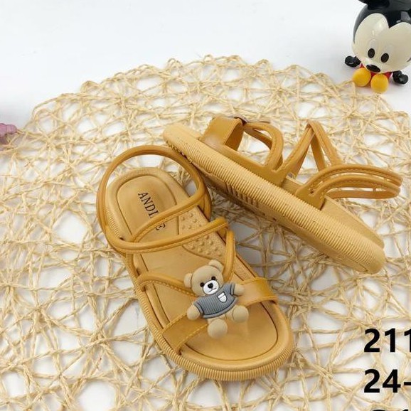 Sandal Anak Perempuan Bahan Karet Model Lucu 1-4 Tahun Import Beruang / Sandal Jelly Anak 2110 - 2k