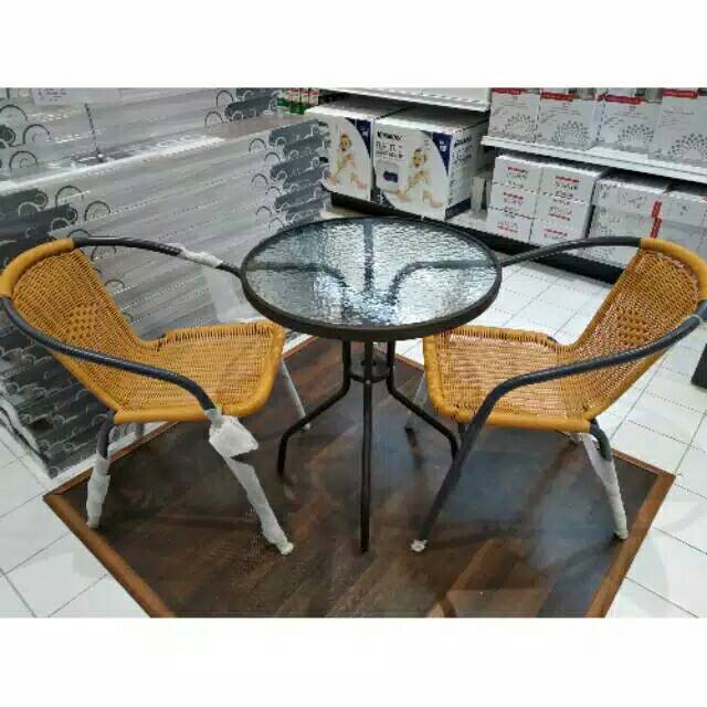 RATTAN TABLE SET