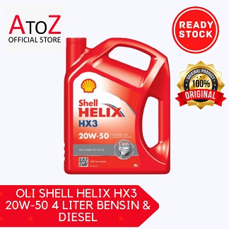 OLI SHELL HELIX HX3 20W-50 4 LITER BENSIN & DIESEL