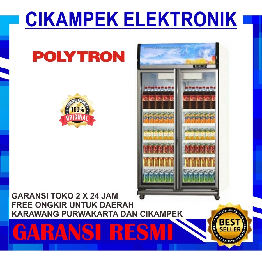 SHOWCASE POLYTRON SCN 1020 DISPLAY COOLER 2 PINTU 1000 LITER