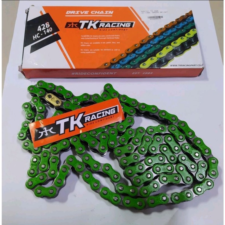 Rantai motor TK racing 140 - 428 hijau rantai TK racing hijau 140 - 428
