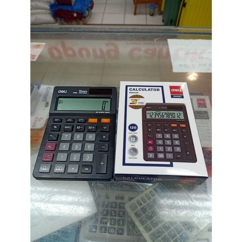 DELI M013 12 DIGIT CHECK CORRECT CALCULATOR GARANSI 3 TAHUN COMPACT