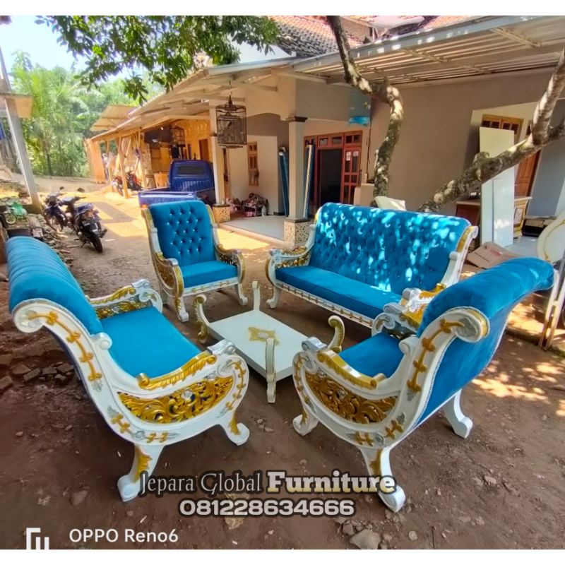 Kursi Tamu ukir Jati Rafi ahmad duco (kursi sofa ukir,kursi tamu jati,kursi sofa)