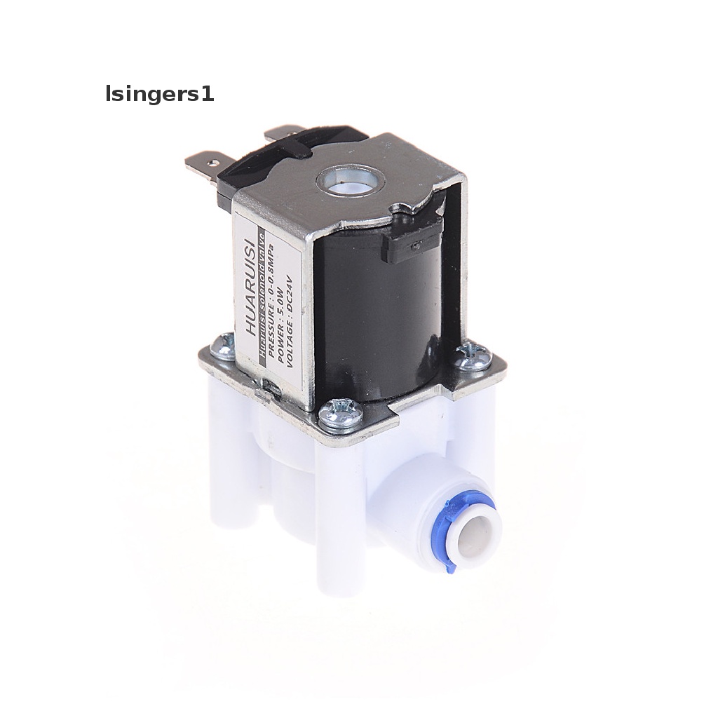 (lsingers1) Katup Air Solenoid Elektrik 24V DC 1 / 4 &quot;Untuk Selang RO Controller