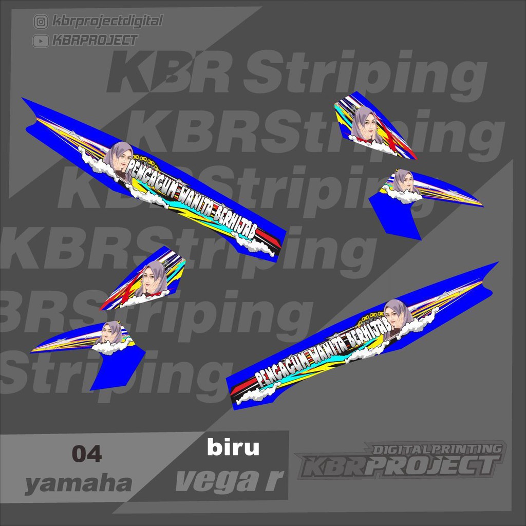 (cod) Stiker Motor vega r sticker striping list motor yamaha vega r 04 Racing vegar MOTOR VEGA R
