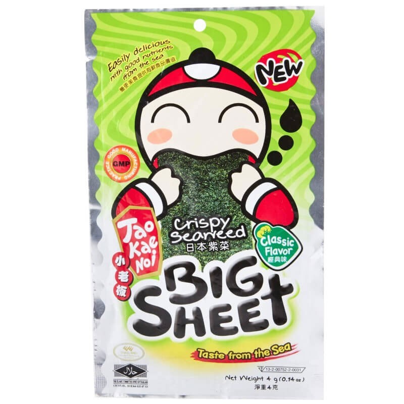 

Tao Kae Noi Crispy Seaweed Big Sheet Classic 4g