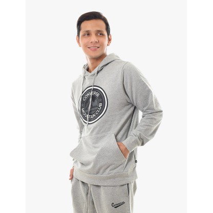 Hoodie Pria Converse Mountain Club Logo Grey Black Brand New Original 100%