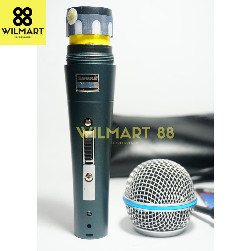 Mic Kabel Beta 58 SK BT58 Vocal Microphone - BETA 58A SK - Supercardoid - Dynamic (Saklar)