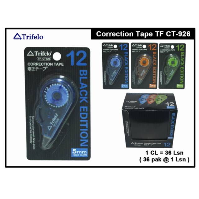 

Corection Tape TF-CT 926 (12Mx5mm)