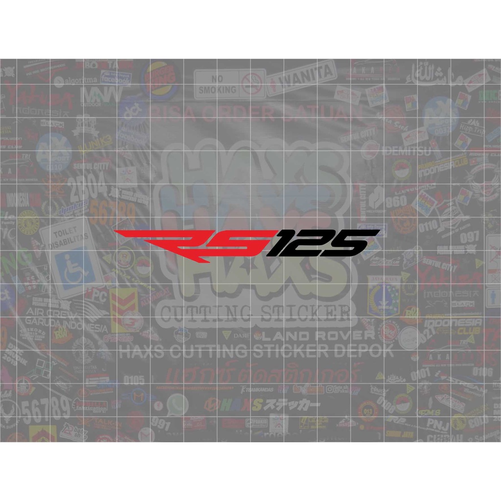 Cutting Sticker Rs 125 Ukuran 8 Cm x 1 Cm Untuk Motor Mobil