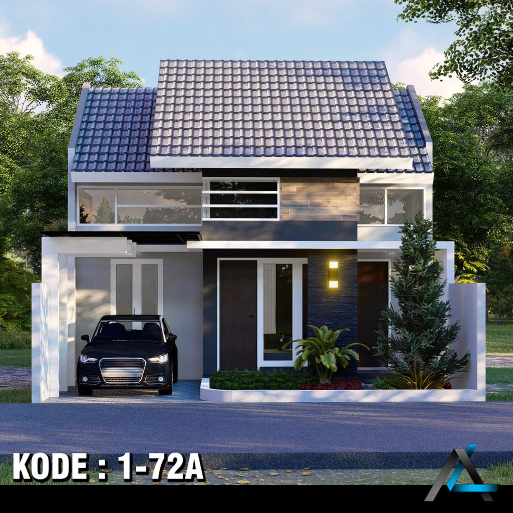 Jual GAMBAR DESAIN RUMAH UK 8 X 14 M KODE 1 72A ARSIKA DESAIN Indonesia Shopee Indonesia