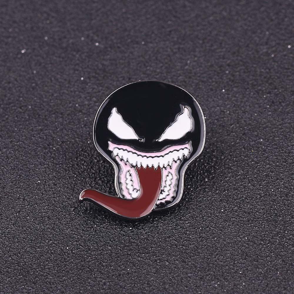 Agustinina Venom Bros Kreatif Kartun Perhiasan Aksesoris Hadiah Untuk Wanita Marvel Lencana Pin Enamel Pin