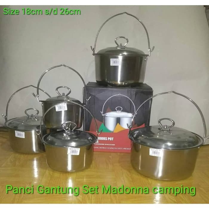 Panci Set Outdoor Camping 5 pcs