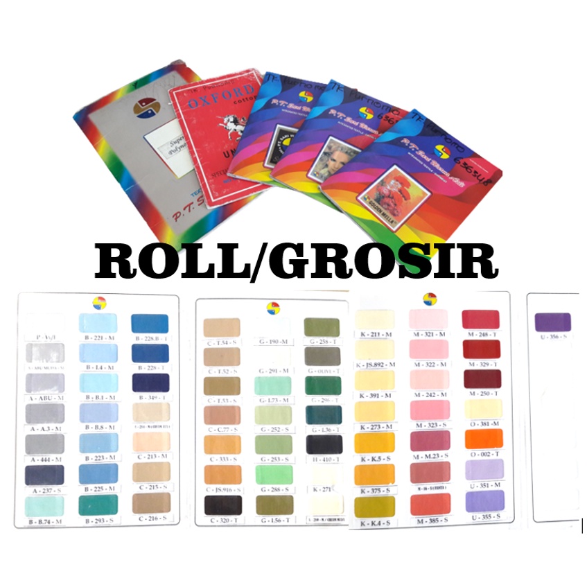 Kain Oxford sari warna (SW) lb 1.15m ROLL Kain oxford murah oxford bahan seragam oxford masker