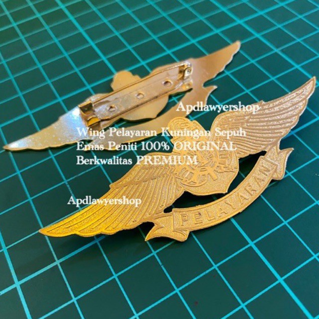 Wing PELAYARAN Wings PELAYARAN Pin PELAYARAN Kuningan Peniti 100% ORIGINAL PREMIUM