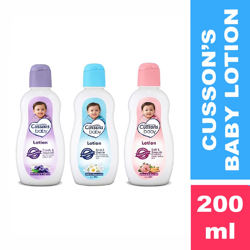 Bisa COD Cussons Baby Lotion Mild &amp; Gentle / Fresh &amp; Nourish / Soft &amp; Smooth - Cussons Losion Bayi 200ml