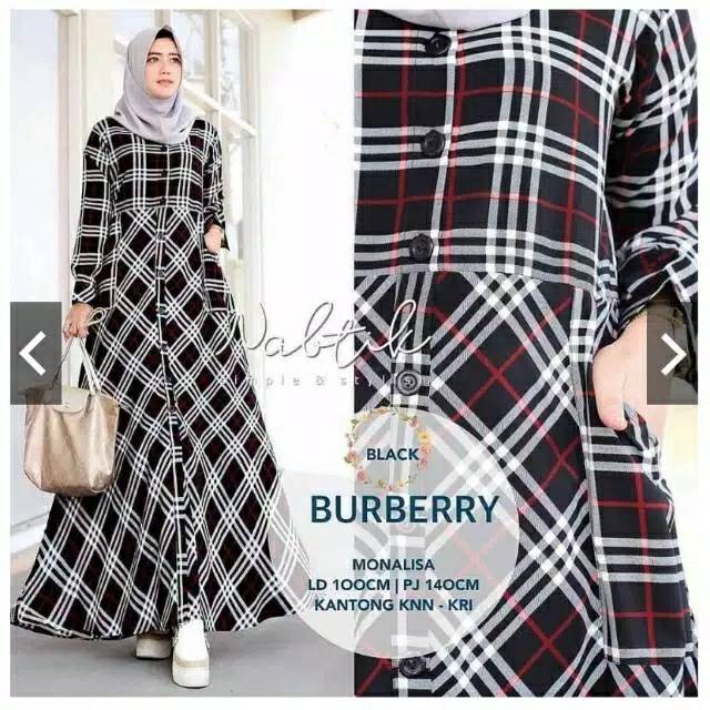 Dress wanita terbaru gamis wanita motif kotak kotak dress hijab termurah berkualitas COD bayar ditem