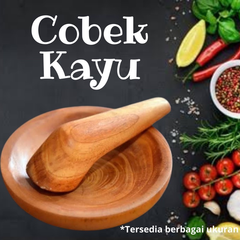 Cobek Kayu Ulekan Kayu Cobek Kayu Kecil Cobek Kayu Besar Cobek Kayu Bulat Cobek Ulekan Sambal Cobeka