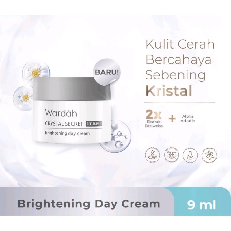 [9ml] Wardah Crystal Secret Brightening Day Cream SPF 35 PA +++