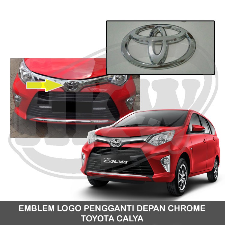 EMBLEM LOGO TOYOTA  DEPAN PENGGANTI CHROME TOYOTA  CALYA  