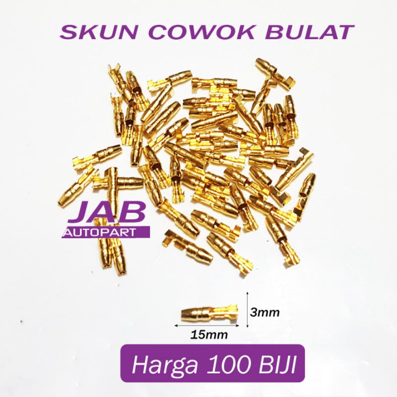 [PAKET 100PCS] Skun / Terminal Bulat Cowok Cewek