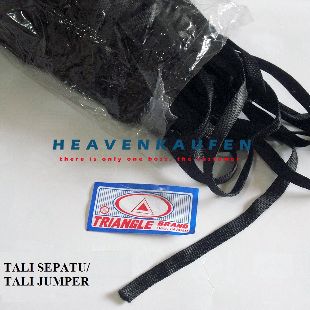 Tali Sepatu/Tali Jumper Hitam Meteran