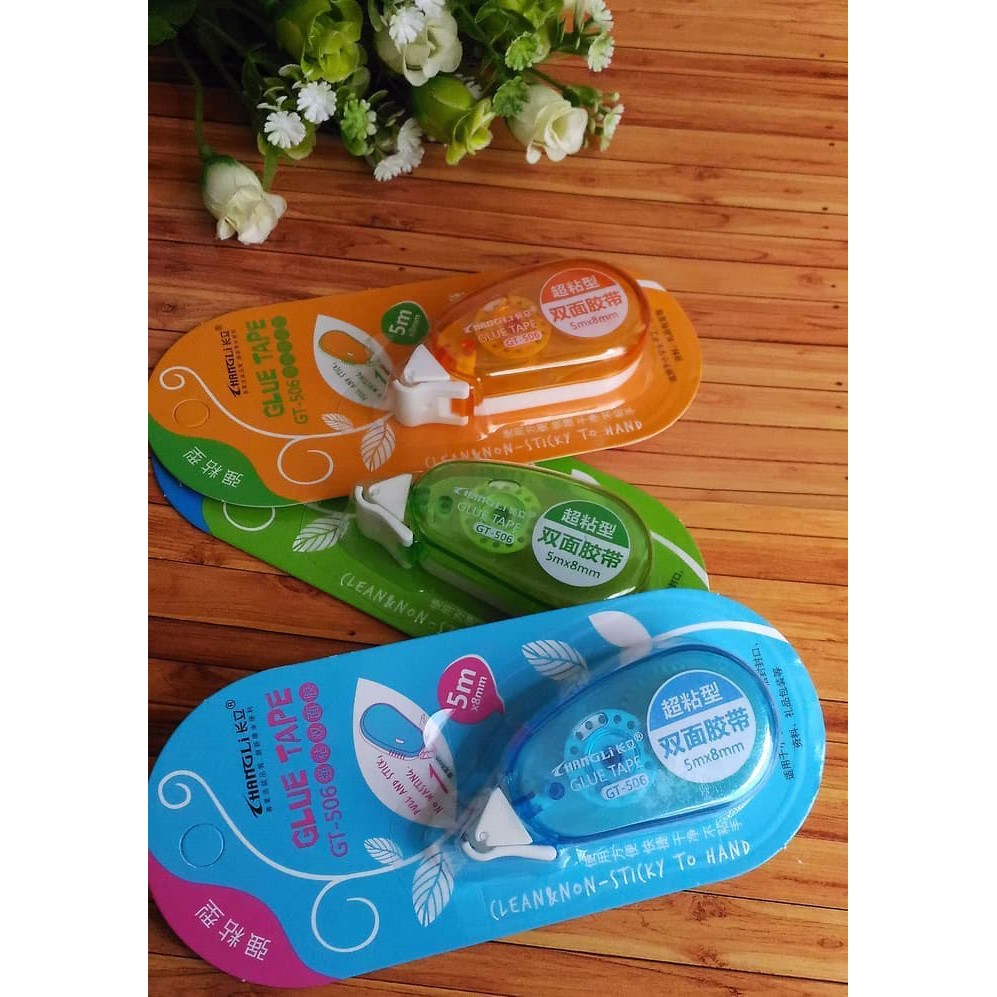 

Double Tape Mekanik GT 506/Lem Kertas-Mudah Dipakai Tanpa Gunting-