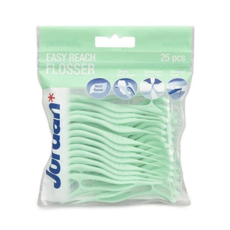 Jordan Easy Reach Flosser isi 25pcs Dental Floss Jordan