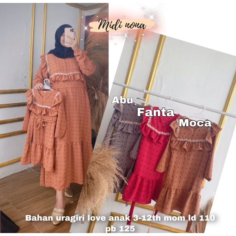 dres midi uragiri crincle bahan uragiri anak terbaru
