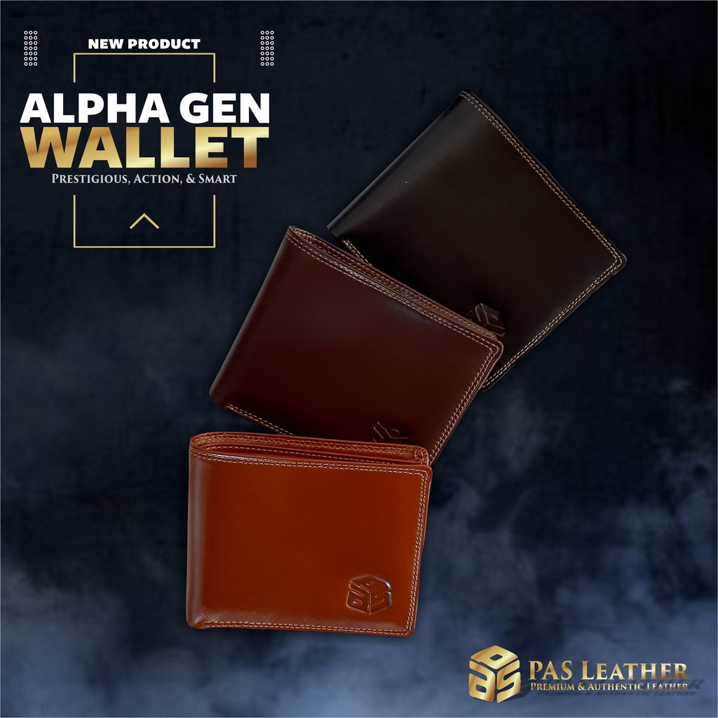 Dompet PAS Leather ALPHA GEN Dompet Kulit Asli Dompet Kulit Magetan Dompet Kulit Pria